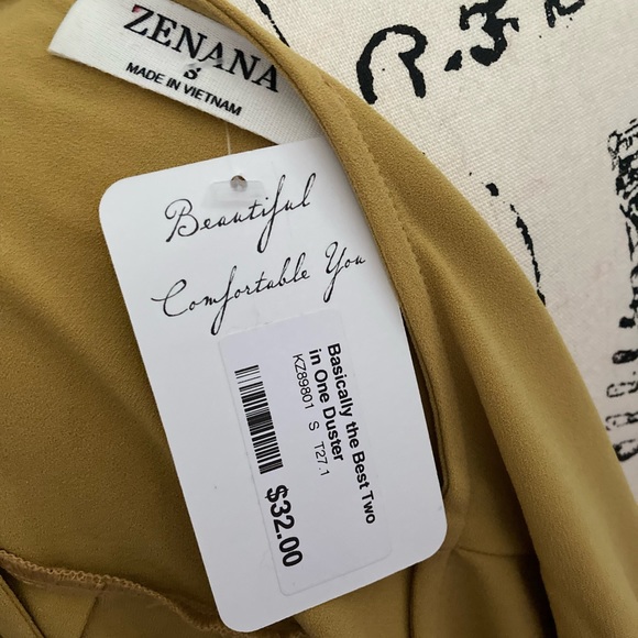 Mustard button up dress/duster - Picture 6 of 7